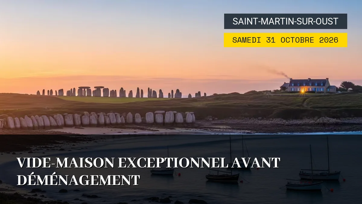 Affiche de l'événement : Vide-Maison Exceptionnel avant Déménagement – Samedi 31 Octobre 2026