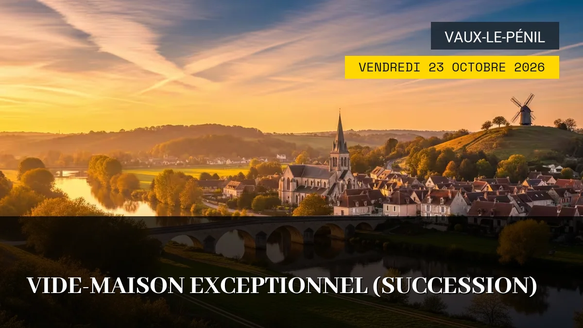 Affiche de l'événement : Vide-maison exceptionnel (Succession) – Vendredi 23 Octobre 2026