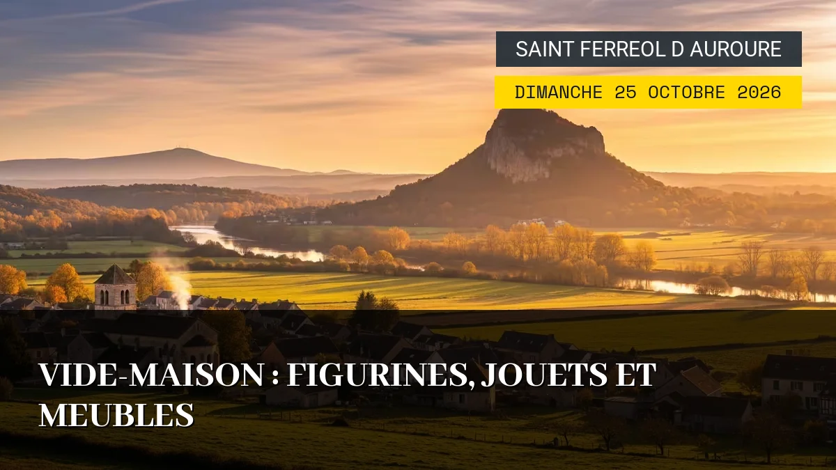 Affiche de l'événement : Vide-Maison : Figurines, Jouets et Meubles – Dimanche 25 Octobre 2026
