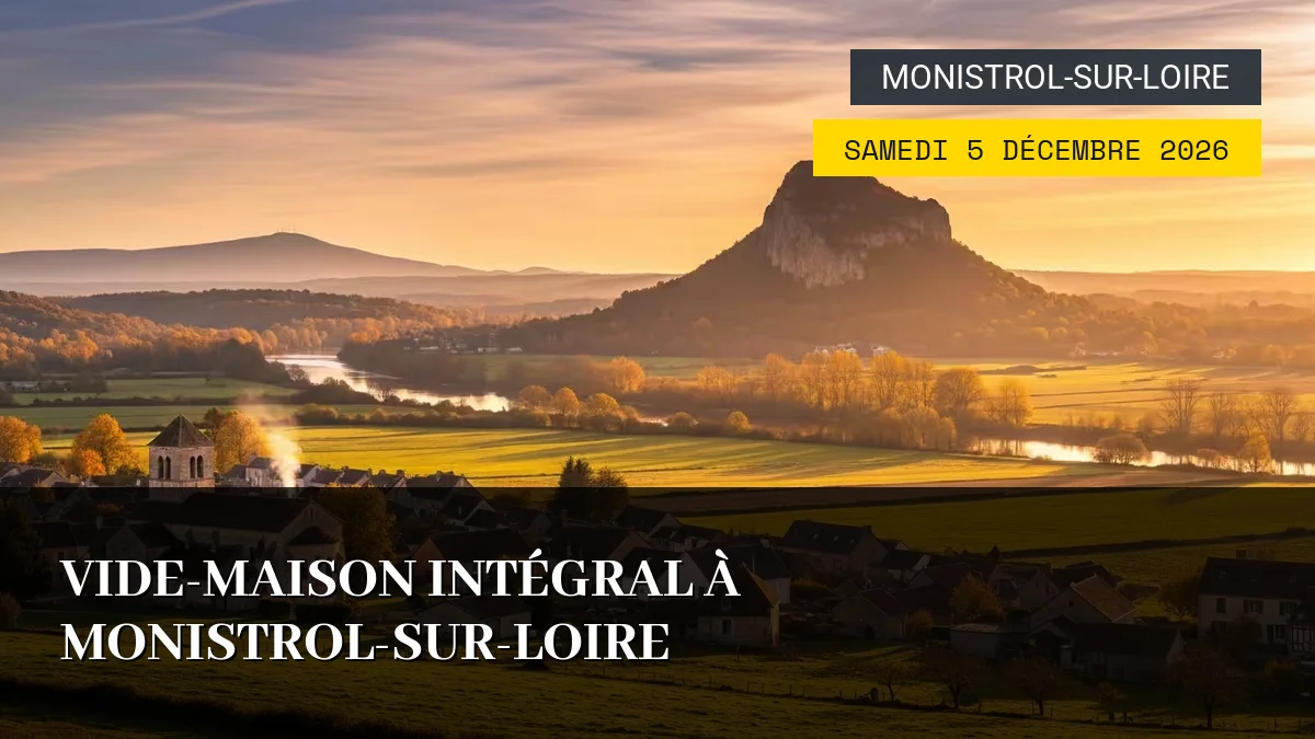 Affiche de l'événement : Vide-maison intégral à Monistrol-sur-Loire – Samedi 5 Décembre 2026