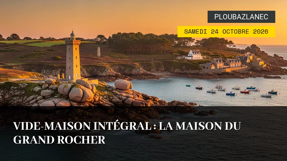 Affiche de l'événement : Vide-Maison Intégral : La Maison du Grand Rocher – Samedi 24 Octobre 2026