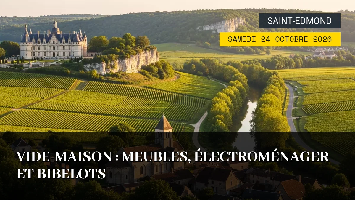 Affiche de l'événement : Vide-Maison : Meubles, Électroménager et Bibelots – Samedi 24 Octobre 2026