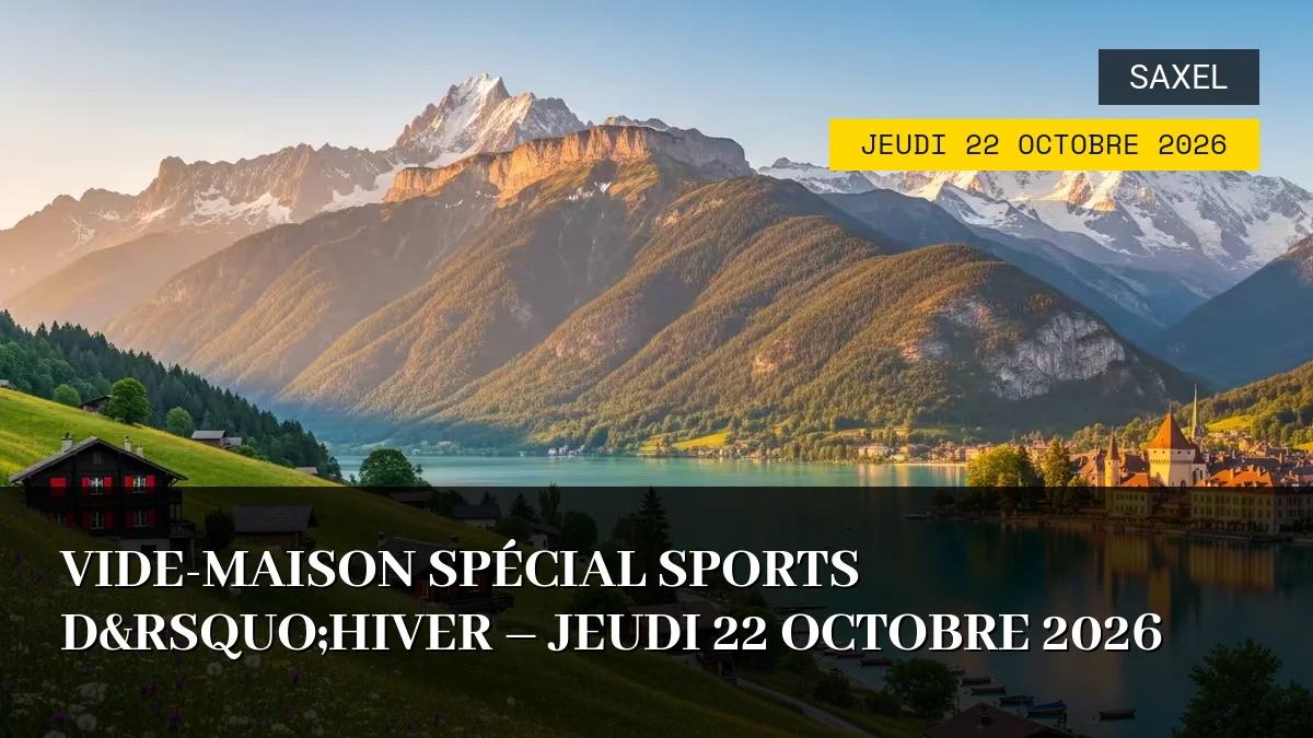 Affiche de l'événement : Vide-Maison Spécial Sports d&rsquo;Hiver – Jeudi 22 Octobre 2026