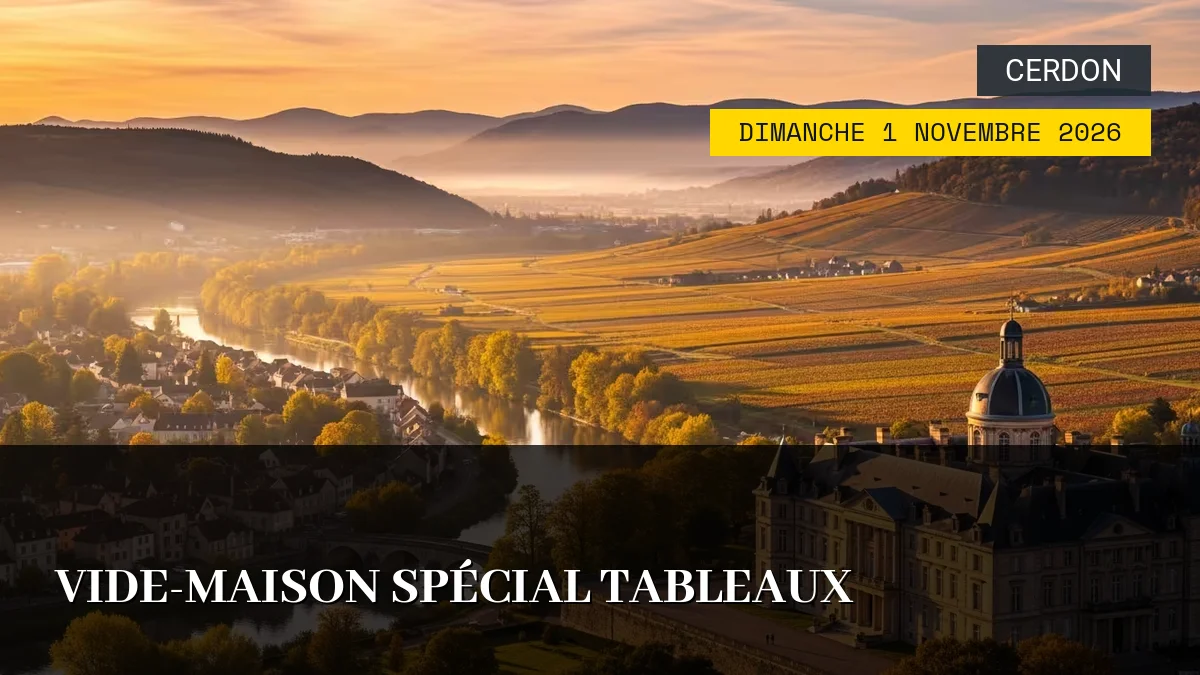 Affiche de l'événement : Vide-maison spécial tableaux – Dimanche 1 Novembre 2026