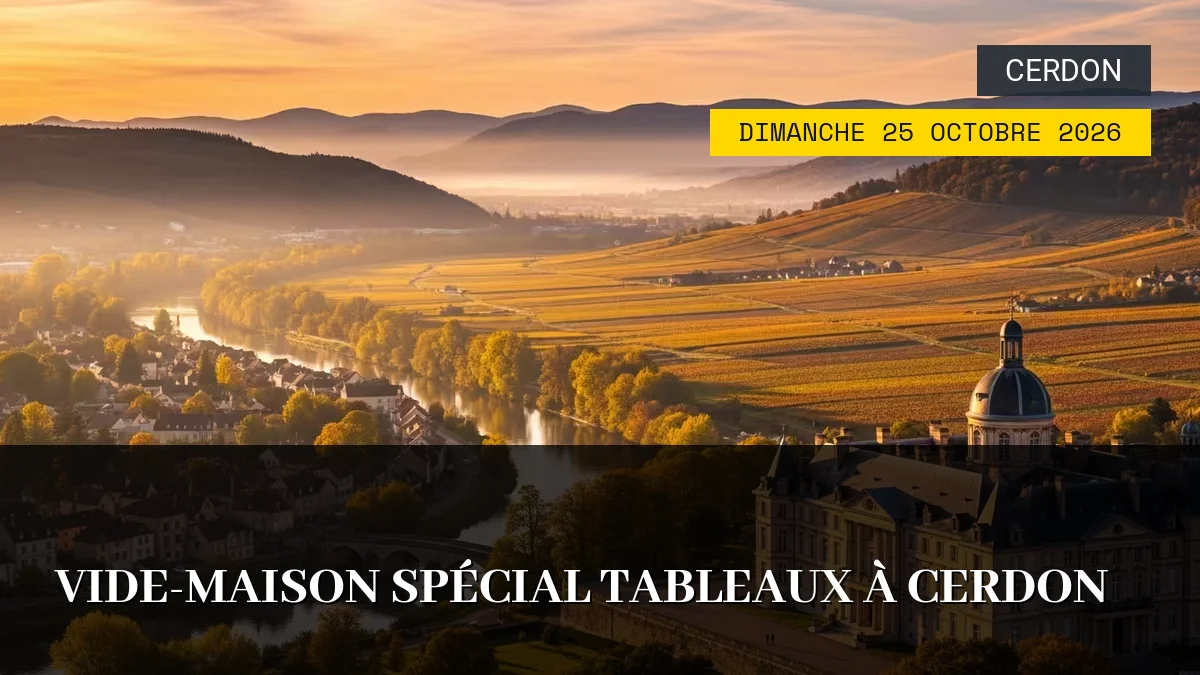 Affiche de l'événement : Vide-Maison Spécial Tableaux à Cerdon – Dimanche 25 Octobre 2026