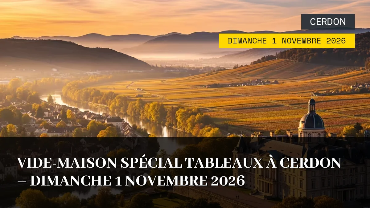 Affiche de l'événement : Vide-Maison Spécial Tableaux à Cerdon – Dimanche 1 Novembre 2026