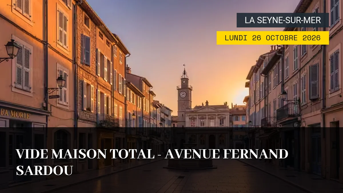 Affiche de l'événement : Vide Maison Total – Avenue Fernand Sardou