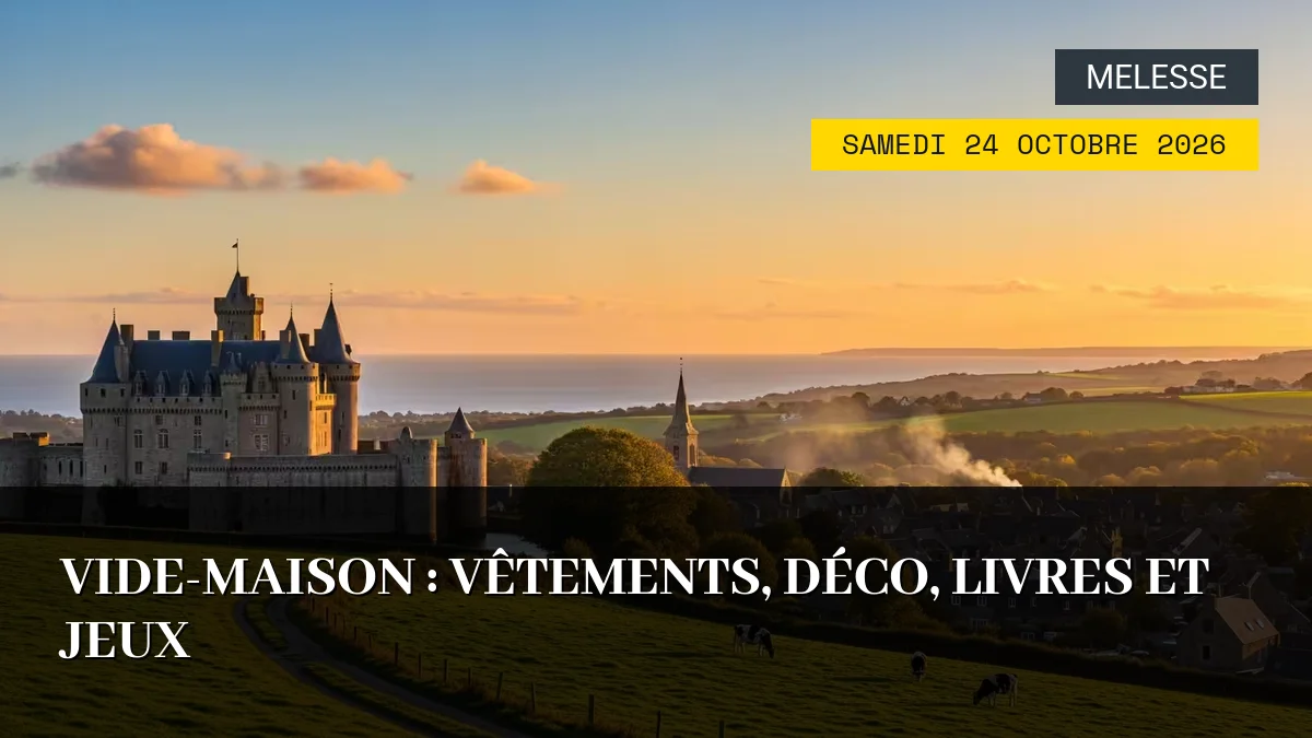 Affiche de l'événement : Vide-maison : Vêtements, Déco, Livres et Jeux – Samedi 24 Octobre 2026
