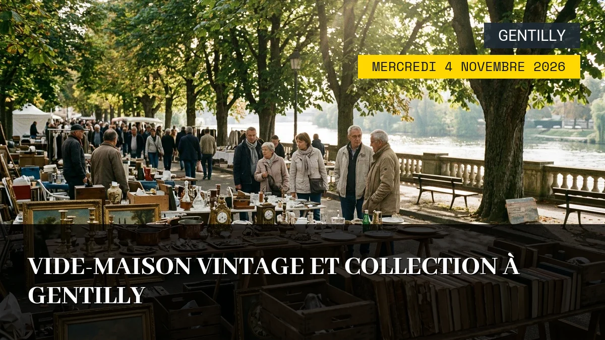 Affiche de l'événement : Vide-Maison Vintage et Collection à Gentilly — Du Mercredi 4 Novembre 2026 au Dimanche 8 Novembre 2026