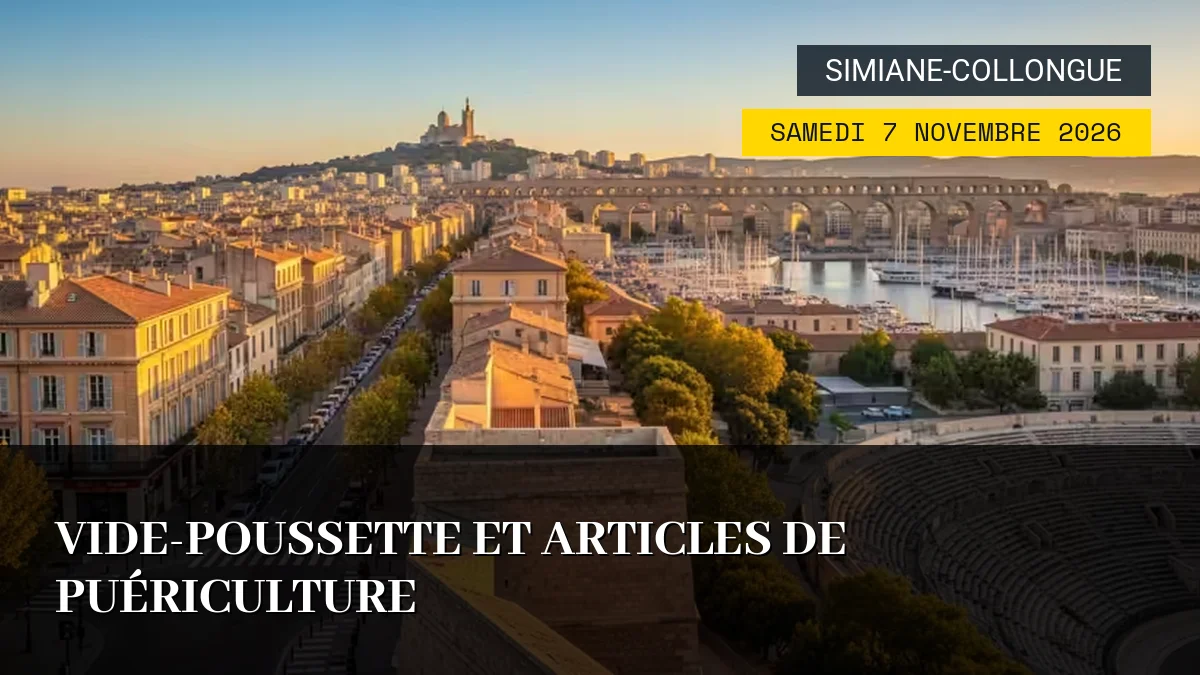 Affiche de l'événement : Vide-poussette et articles de puériculture – Samedi 7 Novembre 2026