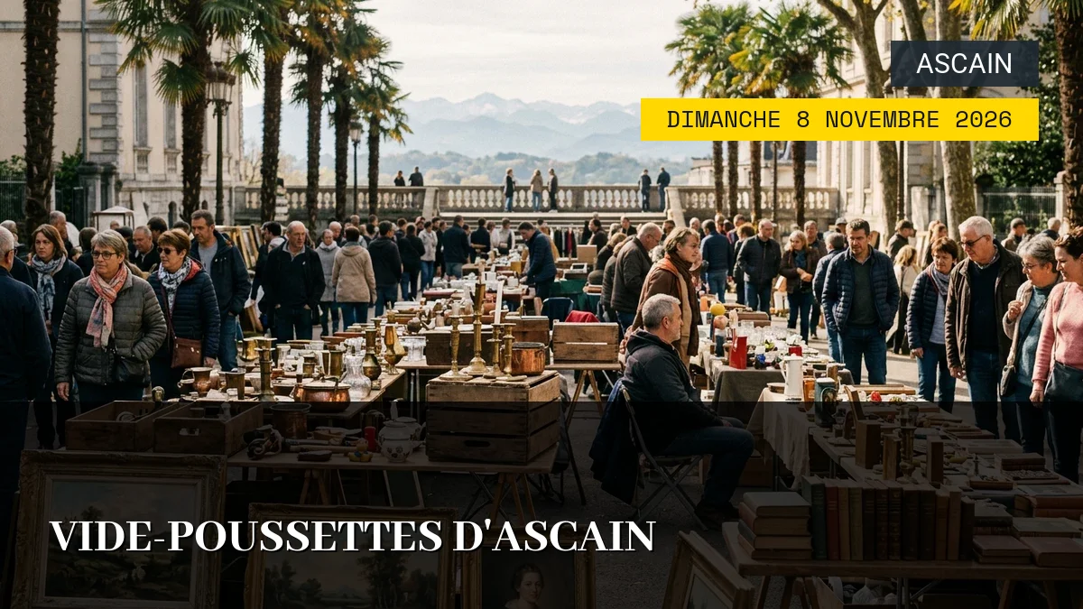 Affiche de l'événement : Vide-Poussettes d&rsquo;Ascain – Dimanche 8 Novembre 2026