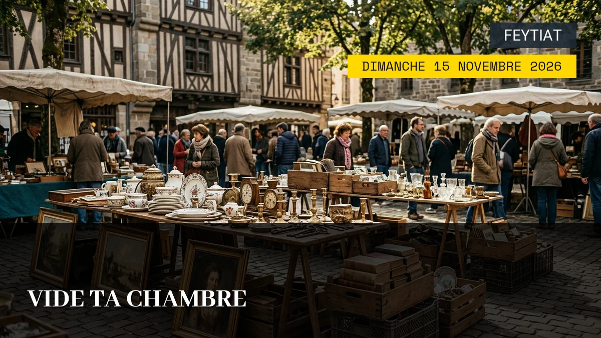 Affiche de l'événement : Vide Ta Chambre – Dimanche 15 Novembre 2026