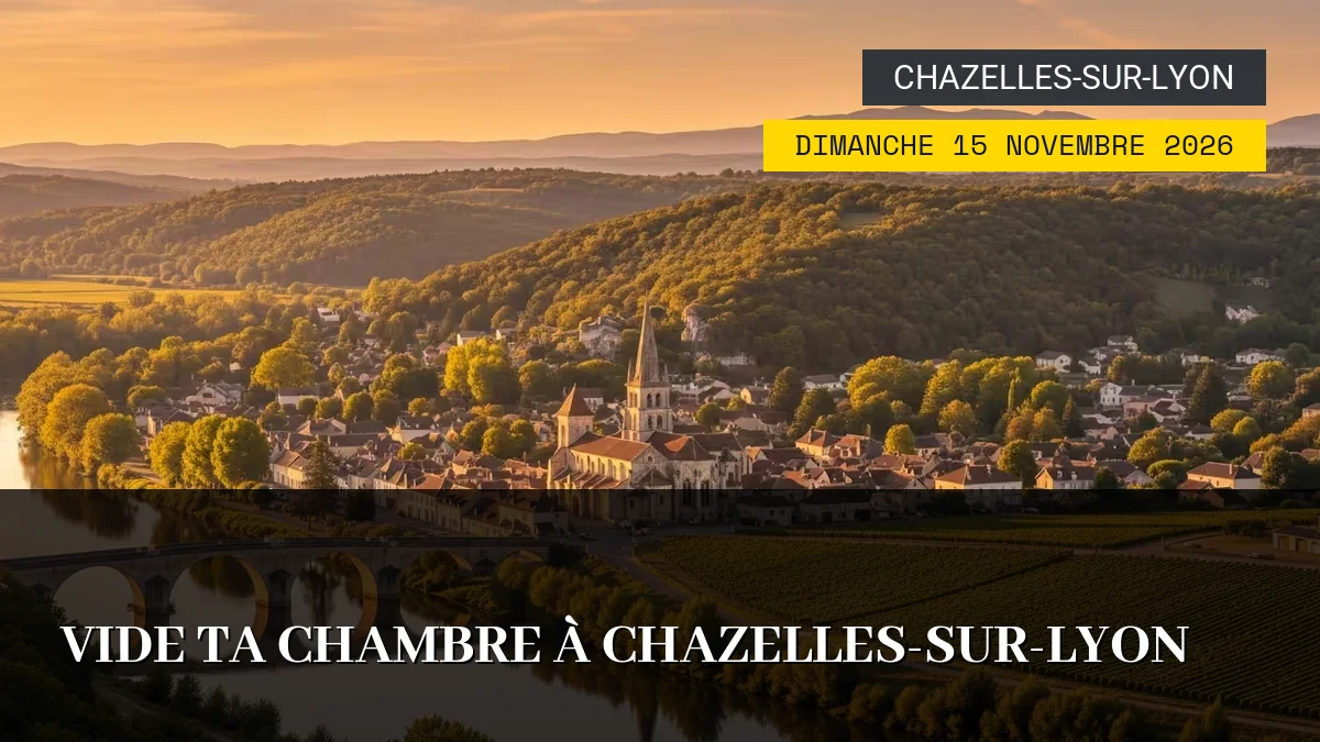 Affiche de l'événement : Vide Ta Chambre à Chazelles-sur-Lyon – Dimanche 15 Novembre 2026