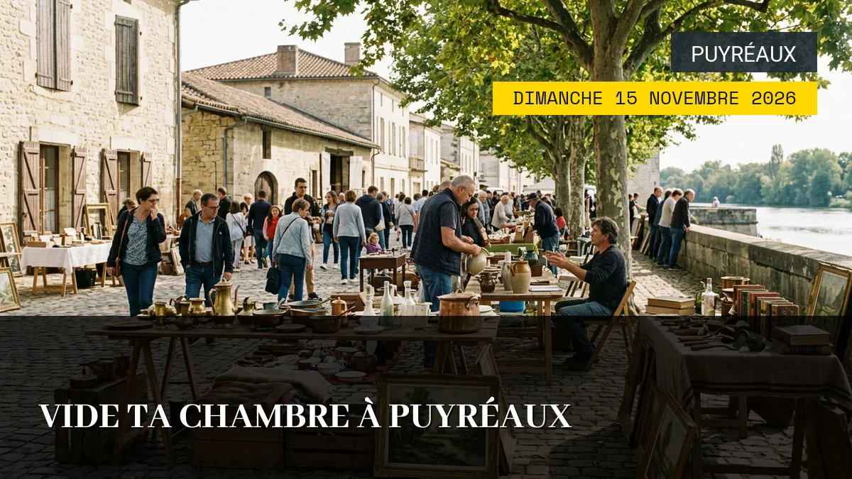 Affiche de l'événement : Vide ta chambre à Puyréaux – Dimanche 15 Novembre 2026