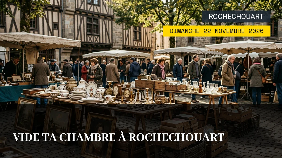Affiche de l'événement : Vide Ta Chambre à Rochechouart – Dimanche 22 Novembre 2026