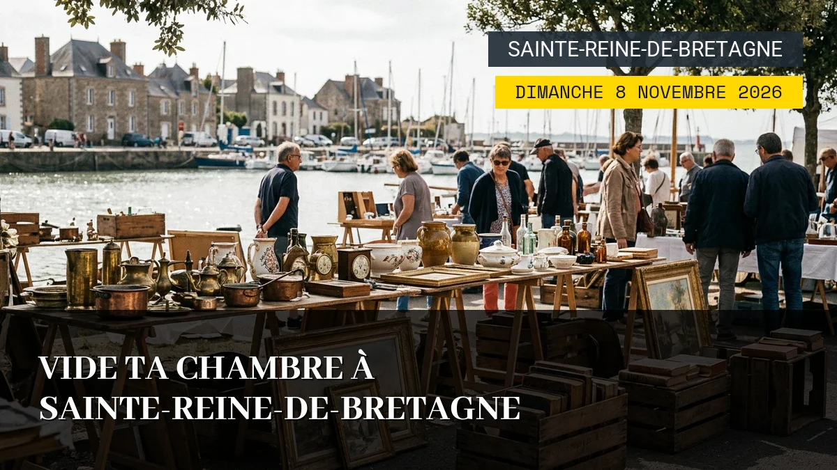 Affiche de l'événement : Vide ta chambre à Sainte-Reine-de-Bretagne – Dimanche 8 Novembre 2026