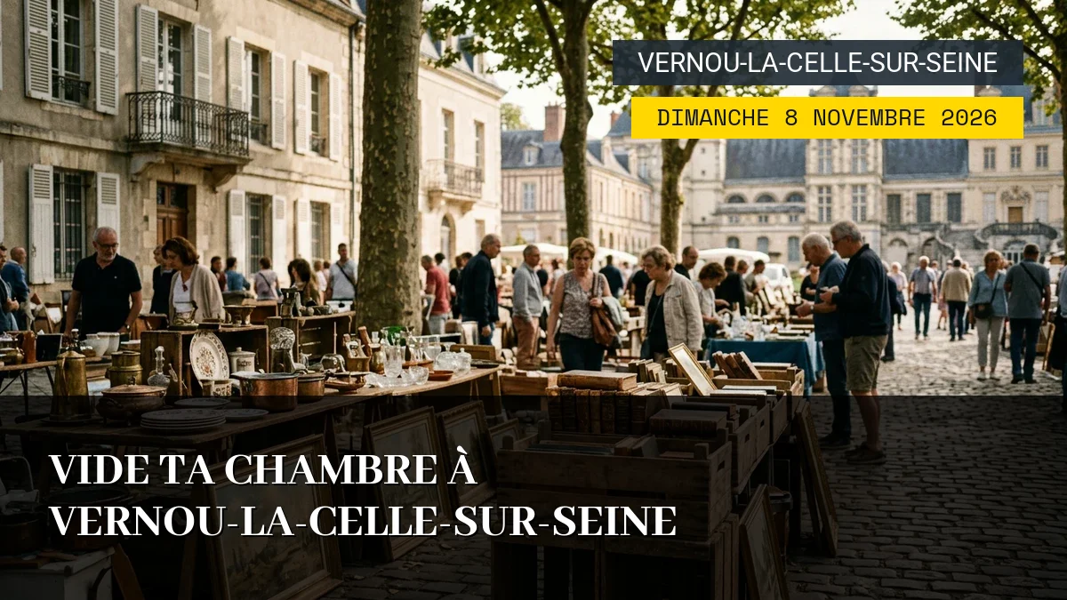 Affiche de l'événement : Vide Ta Chambre à Vernou-la-Celle-sur-Seine – Dimanche 8 Novembre 2026