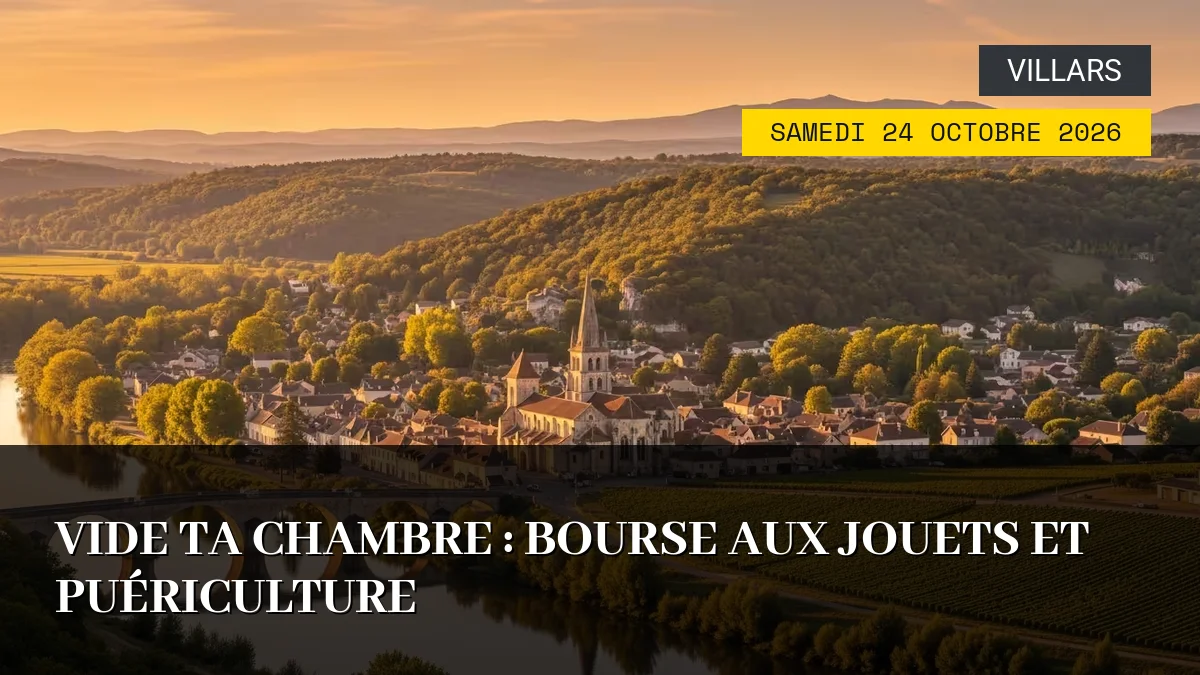 Affiche de l'événement : Vide Ta Chambre : Bourse aux Jouets et Puériculture – Samedi 24 Octobre 2026