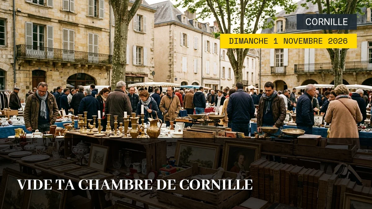 Affiche de l'événement : Vide Ta Chambre de Cornille – Dimanche 1 Novembre 2026