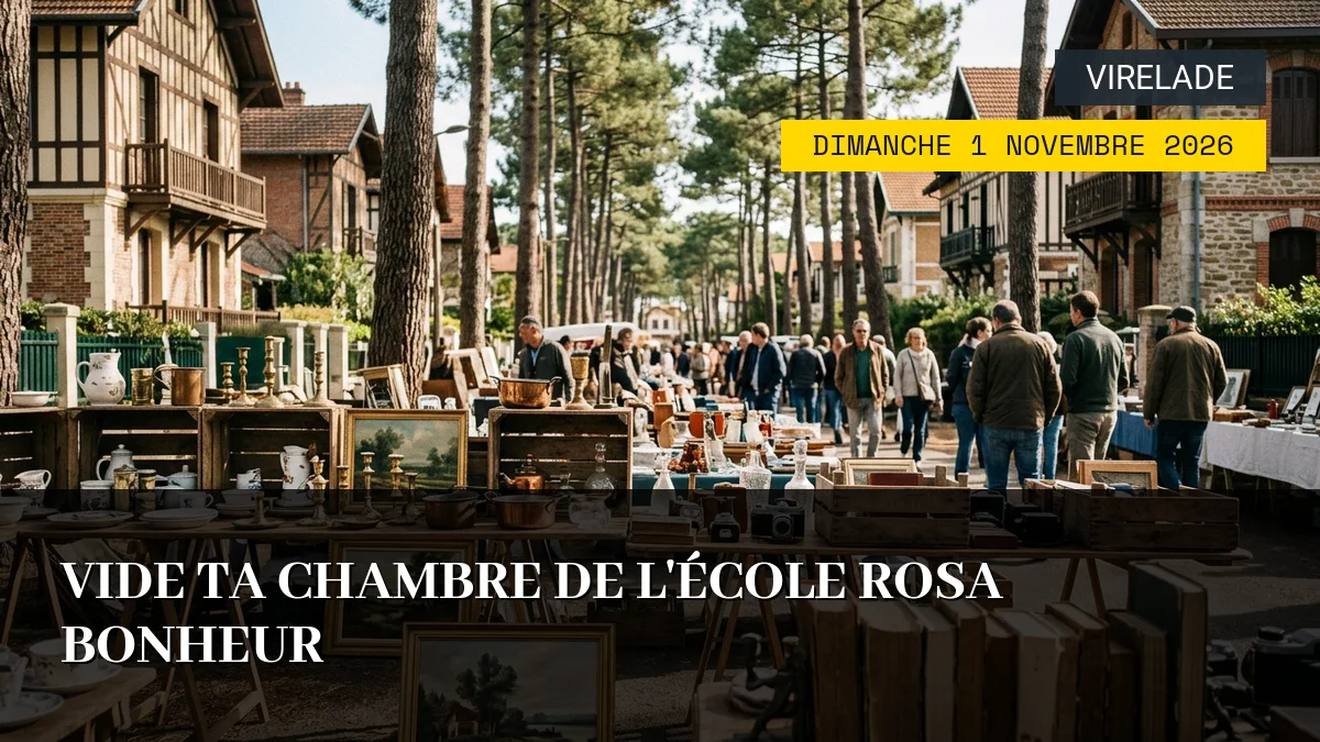 Affiche de l'événement : Vide Ta Chambre de l&rsquo;École Rosa Bonheur – Dimanche 1 Novembre 2026