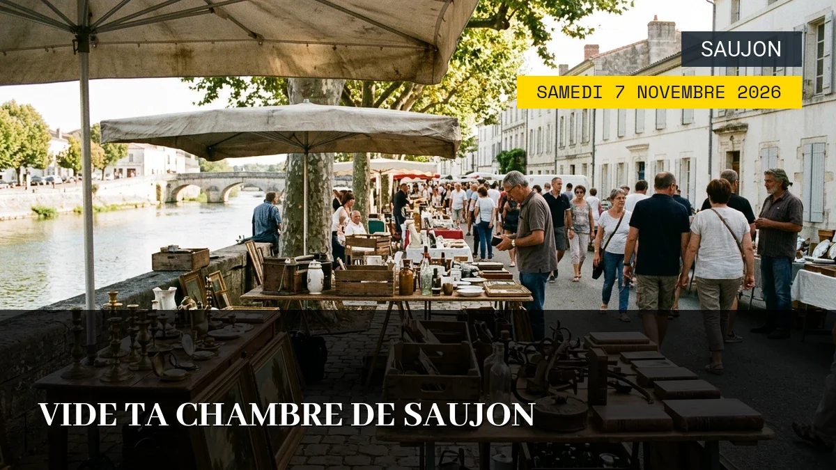 Affiche de l'événement : Vide Ta Chambre de Saujon – Samedi 7 Novembre 2026