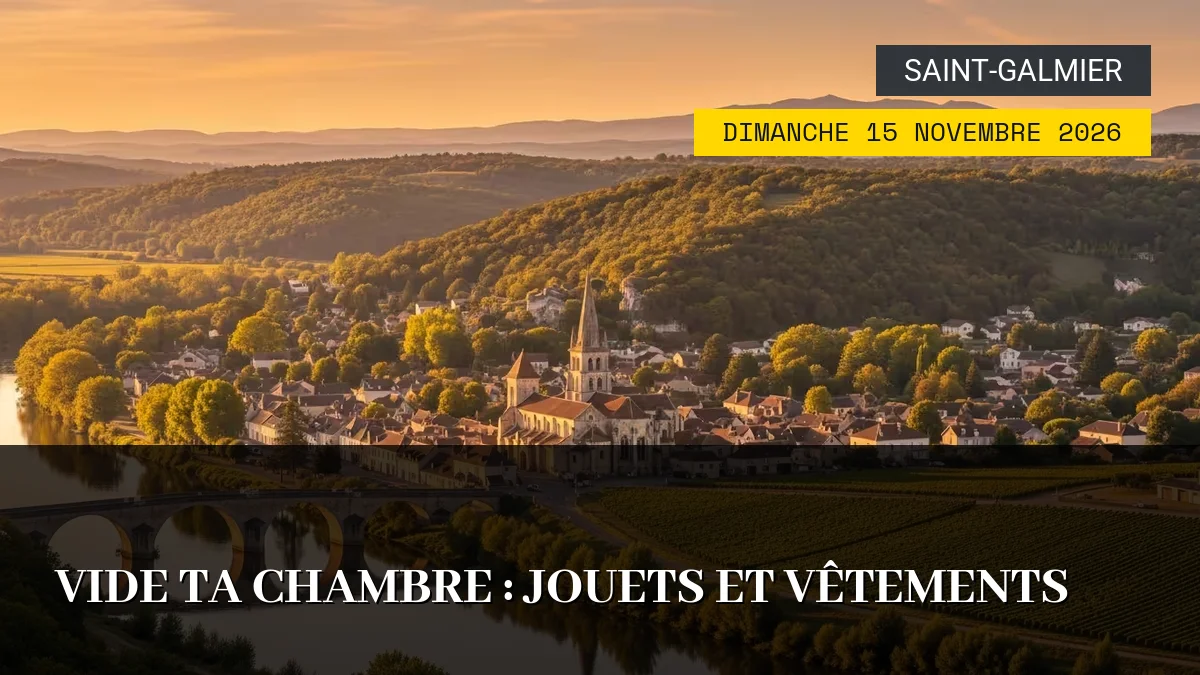Affiche de l'événement : Vide Ta Chambre : Jouets et Vêtements – Dimanche 15 Novembre 2026