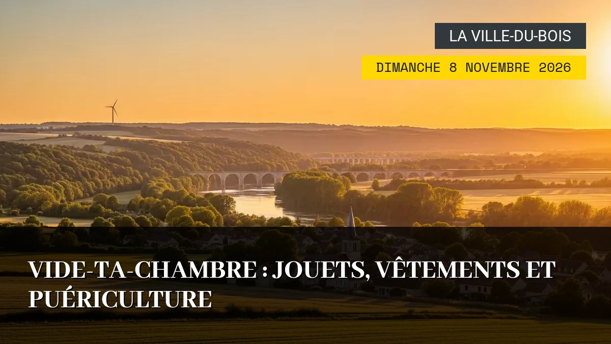 Affiche de l'événement : Vide-ta-chambre : Jouets, Vêtements et Puériculture – Dimanche 8 Novembre 2026