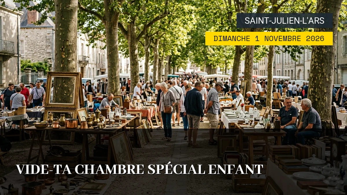 Affiche de l'événement : Vide-ta chambre spécial enfant – Dimanche 1 Novembre 2026