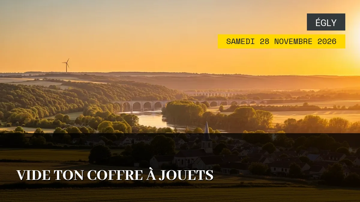 Affiche de l'événement : Vide ton Coffre à Jouets – Samedi 28 Novembre 2026