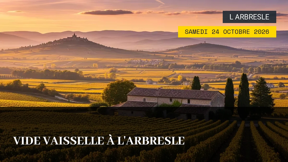 Affiche de l'événement : Vide Vaisselle à L&rsquo;Arbresle – Samedi 24 Octobre 2026