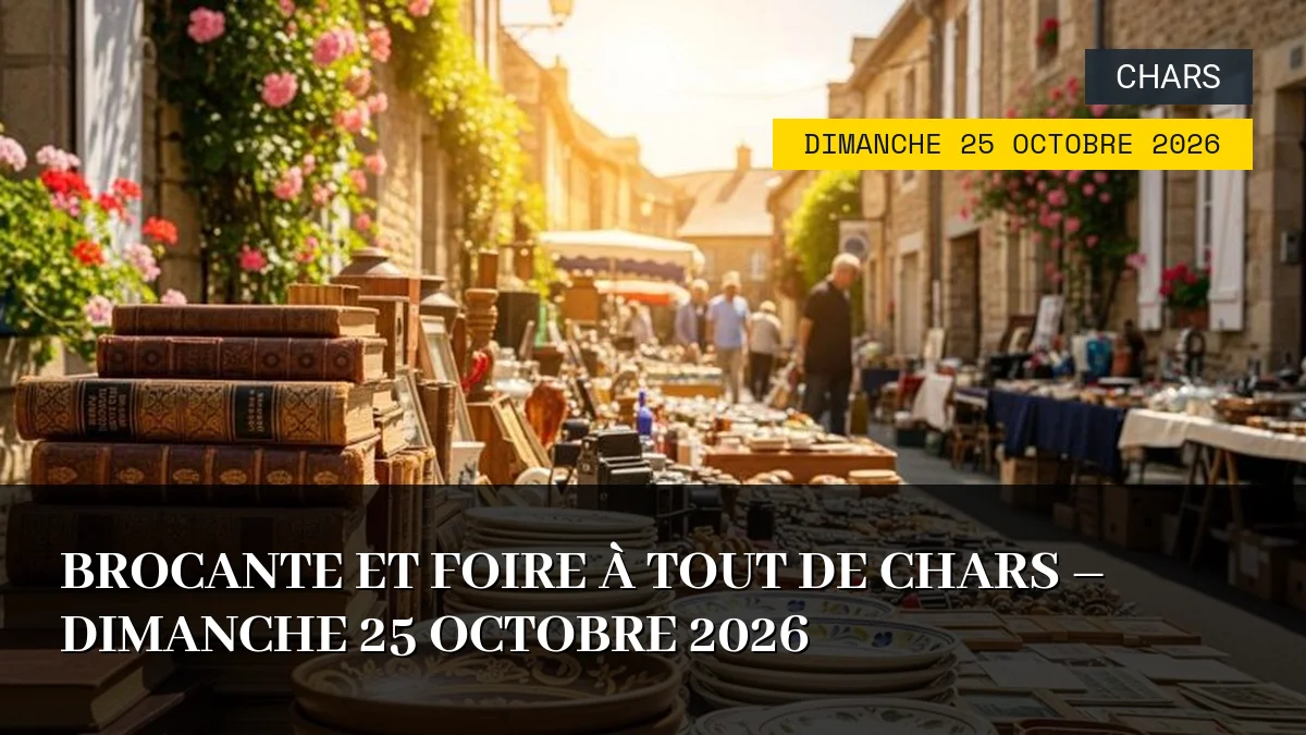 Brocante et Foire à tout de Chars – Dimanche 25 Octobre 2026