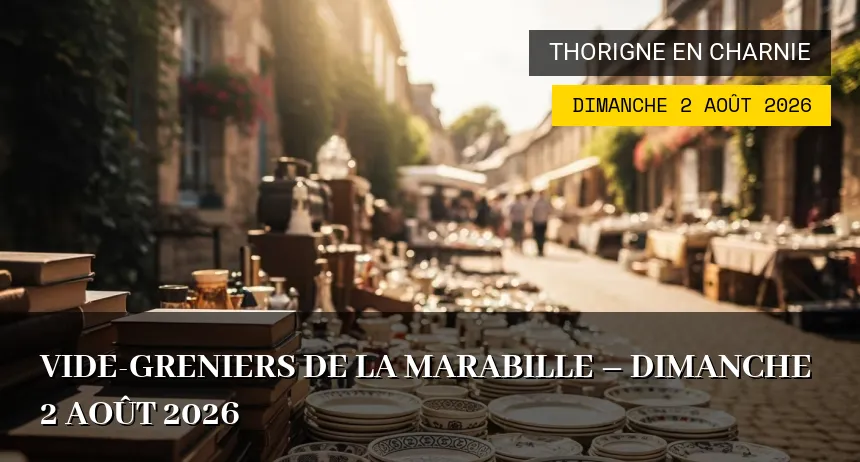 Affiche de l'événement : Vide-greniers de la Marabille – Dimanche 2 Août 2026
