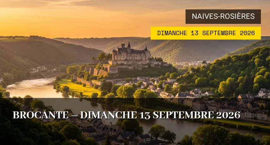 Affiche de l'événement : Brocante à Naives-Rosières – Dimanche 13 Septembre 2026