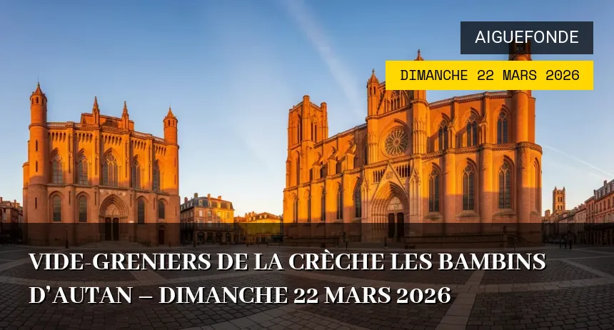Affiche de l'événement : Vide-greniers de la Crèche Les Bambins d&rsquo;autan – Dimanche 22 Mars 2026
