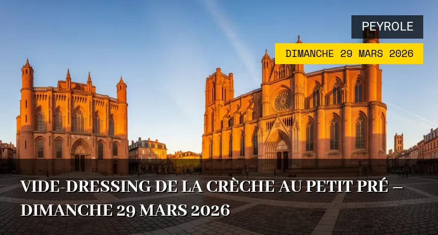 Affiche de l'événement : Vide-dressing de la Crèche au Petit Pré – Dimanche 29 Mars 2026