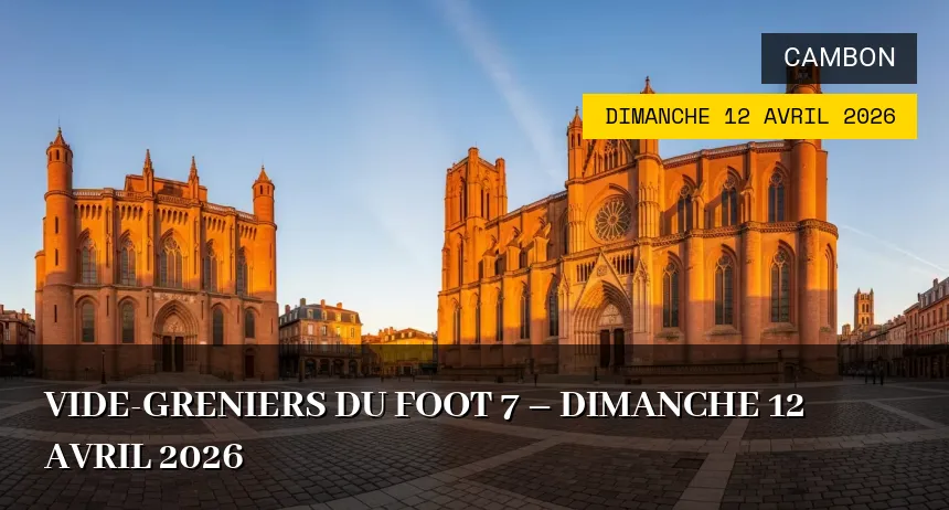 Affiche de l'événement : Vide-greniers du Foot 7 – Dimanche 12 Avril 2026
