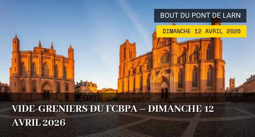 Affiche de l'événement : Vide-greniers du FCBPA – Dimanche 12 Avril 2026