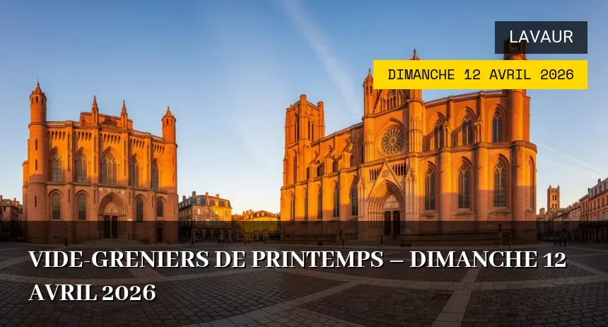 Affiche de l'événement : Vide-greniers de Printemps – Dimanche 12 Avril 2026