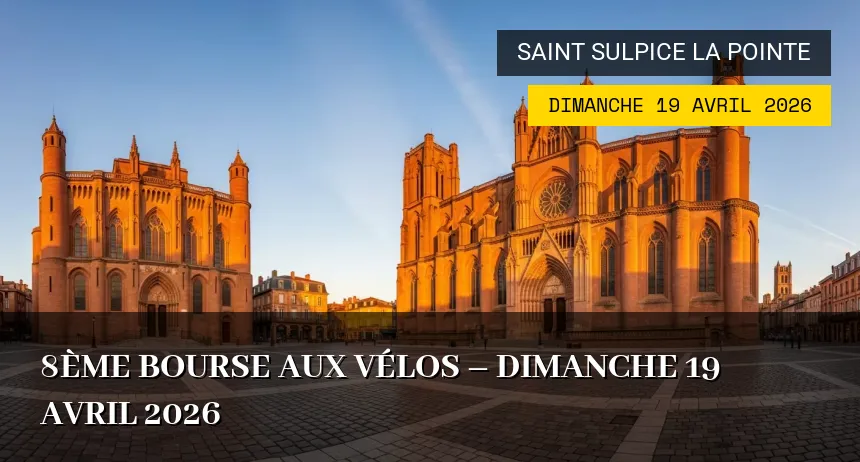 Affiche de l'événement : 8ème Bourse aux vélos – Dimanche 19 Avril 2026