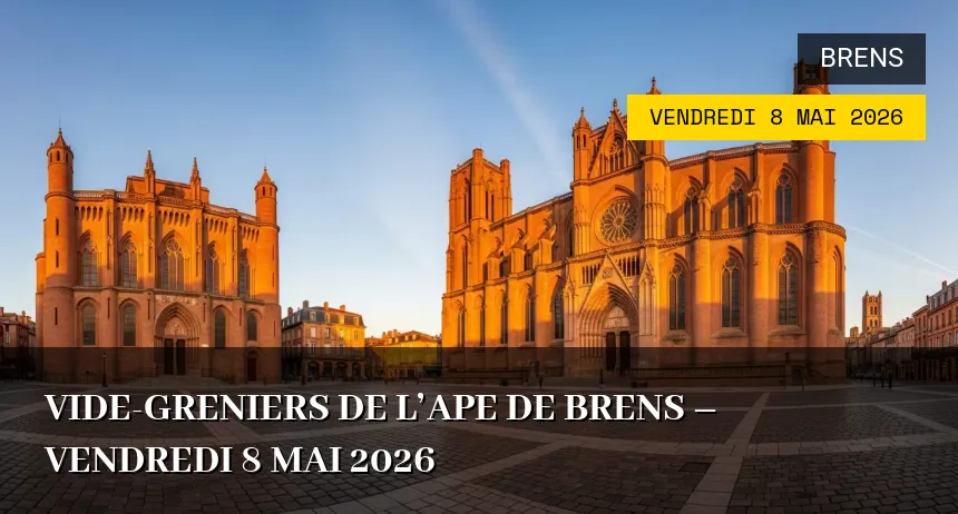 Affiche de l'événement : Vide-greniers de l&rsquo;APE de Brens – Vendredi 8 Mai 2026