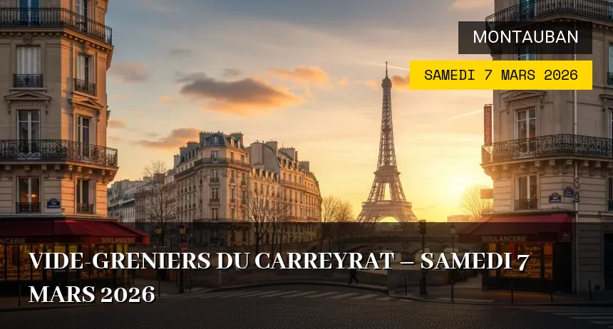 Affiche de l'événement : Vide-greniers du Carreyrat – Samedi 7 Mars 2026