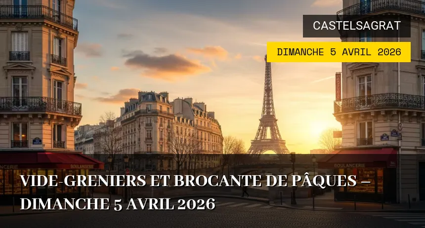Affiche de l'événement : Vide-greniers et Brocante de Pâques – Dimanche 5 Avril 2026