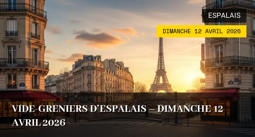 Affiche de l'événement : Vide-greniers d&rsquo;Espalais – Dimanche 12 Avril 2026