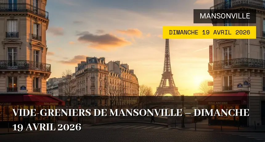 Affiche de l'événement : Vide-greniers de Mansonville – Dimanche 19 Avril 2026
