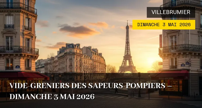 Affiche de l'événement : Vide-greniers des Sapeurs-Pompiers – Dimanche 3 Mai 2026