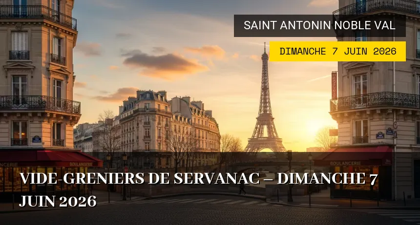 Affiche de l'événement : Vide-greniers de Servanac – Dimanche 7 Juin 2026