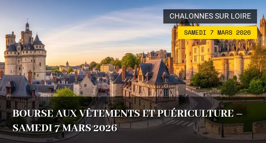 Affiche de l'événement : Bourse aux Vêtements et Puériculture – Samedi 7 Mars 2026