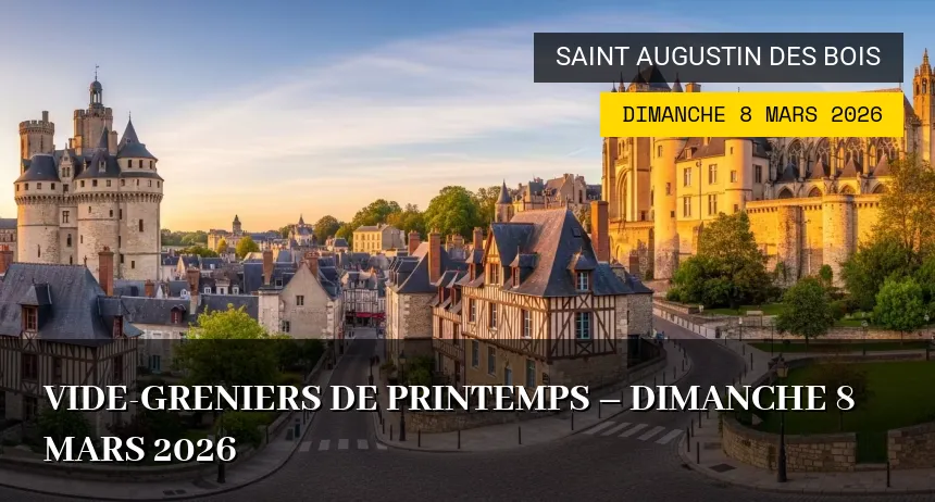 Affiche de l'événement : Vide-greniers de Printemps – Dimanche 8 Mars 2026