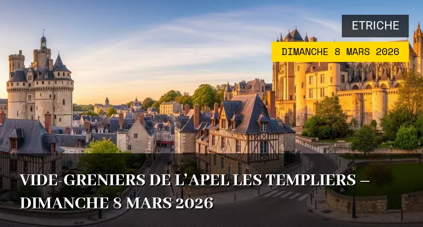 Affiche de l'événement : Vide-greniers de l&rsquo;APEL Les Templiers – Dimanche 8 Mars 2026