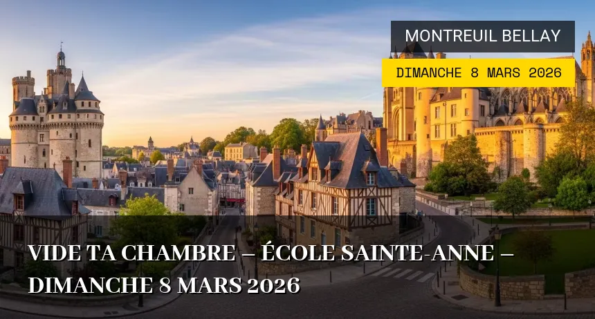 Affiche de l'événement : Vide ta Chambre – École Sainte-Anne – Dimanche 8 Mars 2026